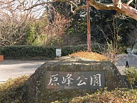 迷ったあげくにやっとついた原峰公園。梅が見あたらないので引上げる