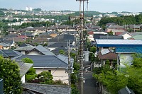 連光寺の浄水塔を耳すま的に見る