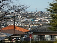 滝の上公園からは立川方面が見える