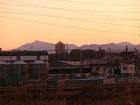 丹沢山塊。夕日モード