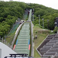 この人（踏み切ったばかり）Ｋ点付近までいきました